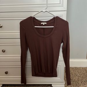 Z Supply Sirena Ribbed Long Sleeve Tee